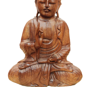 BUDA THAI MADERA TALLADO A MANO EN MADERA DE SUAR 40 CMS.